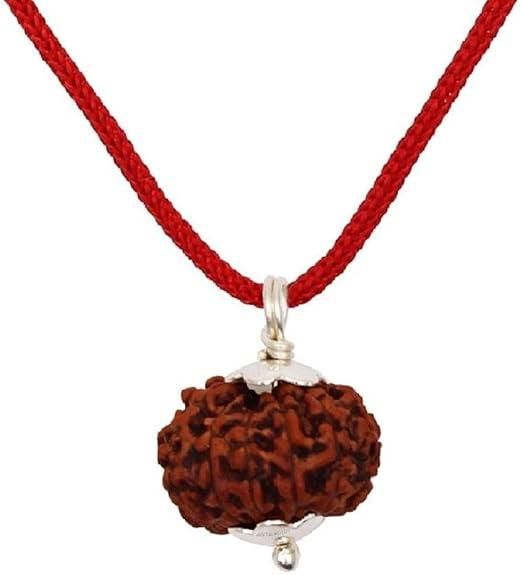 7 Mukhi Rudraksha Silver Capped Pendant