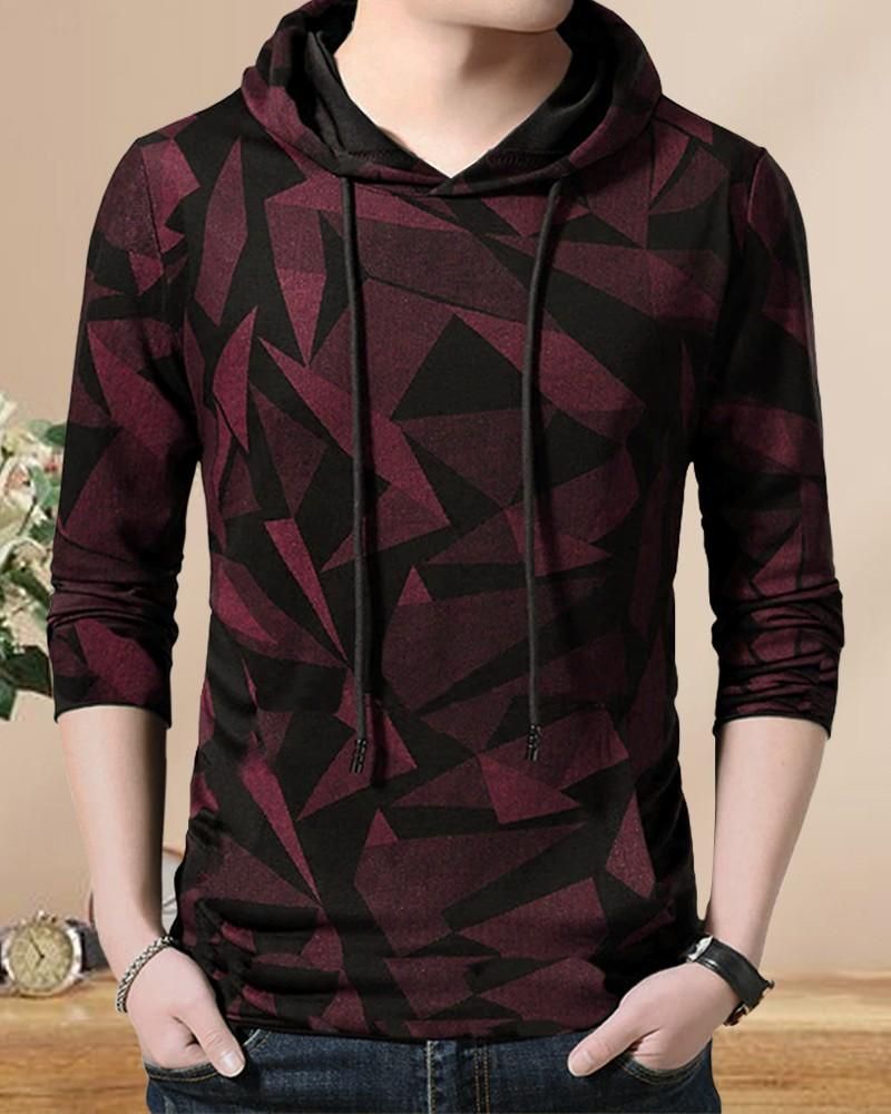 Eyebogler Men Printed Hood Neck T-shirt